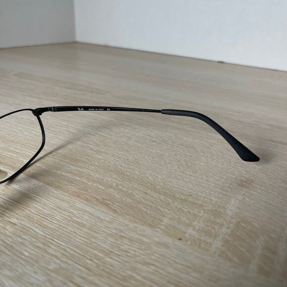 Ray-Ban Sleek RB3162 006 Black Rectangle Eyeglasses READ FRAMES ONLY 52-19 - Picture 6 of 9